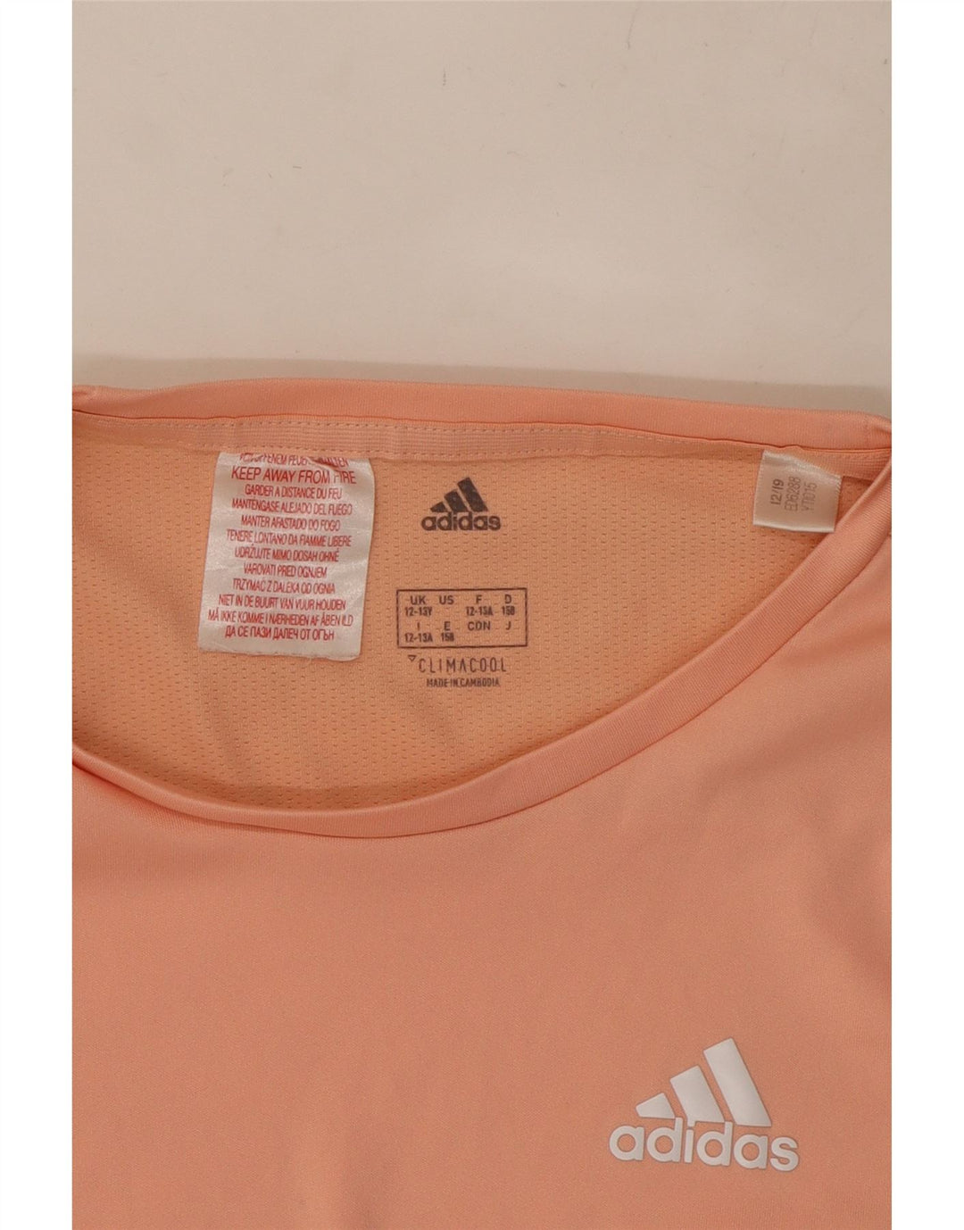 ADIDAS Girls Climacool T-Shirt Top 12-13 Years Pink Vintage Adidas and Second-Hand Adidas from Messina Hembry 