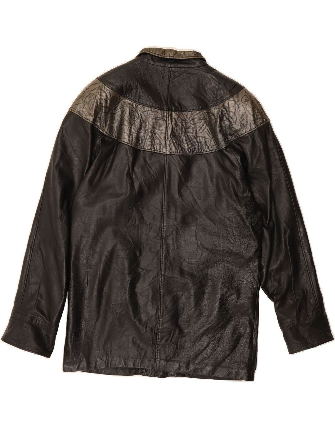 VINTAGE Womens Bomber Jacket EU 44 XL Black Colourblock Vintage Vintage and Second-Hand Vintage from Messina Hembry 