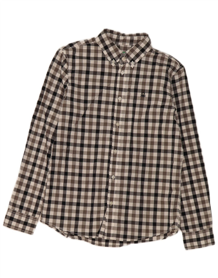 Benetton Boys Shirt 11-12 Years Multicoloured Check