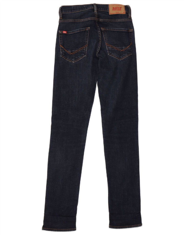 Rifle Womens Slim Jeans W28 L32 Navy Blue Cotton