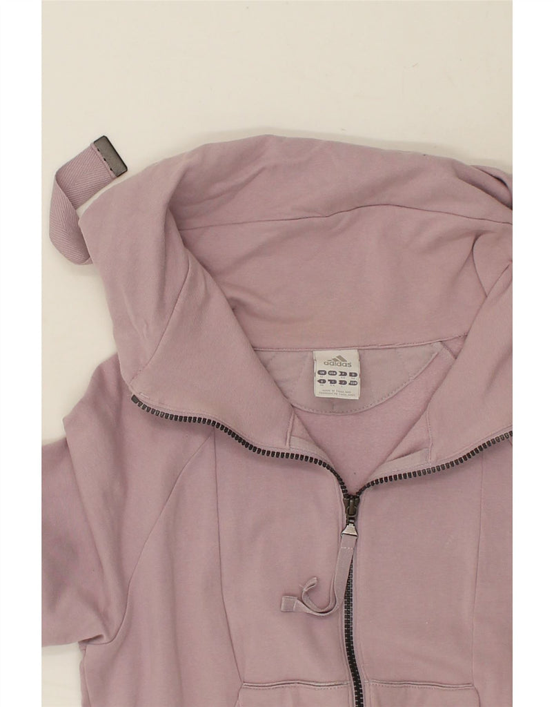 ADIDAS Womens Tracksuit Top Jacket UK 12 Medium Pink Cotton | Vintage Adidas | Thrift | Second-Hand Adidas | Used Clothing | Messina Hembry 