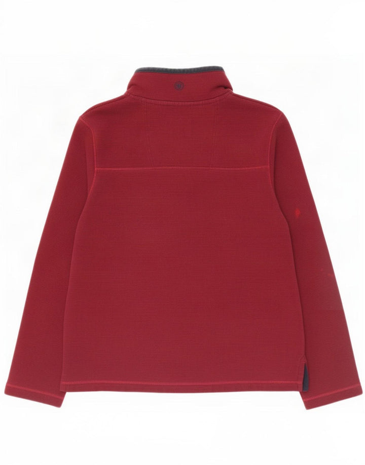 Fat Face Mens Button Neck Sweatshirt Jumper Medium Burgundy Pinstripe