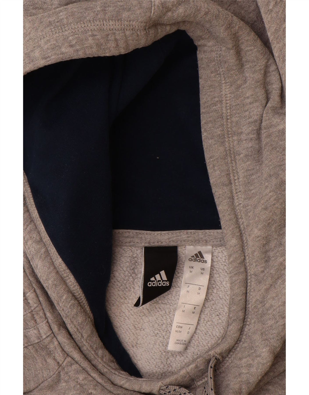 ADIDAS Mens Graphic Hoodie Jumper Medium Multicoloured Colourblock Cotton