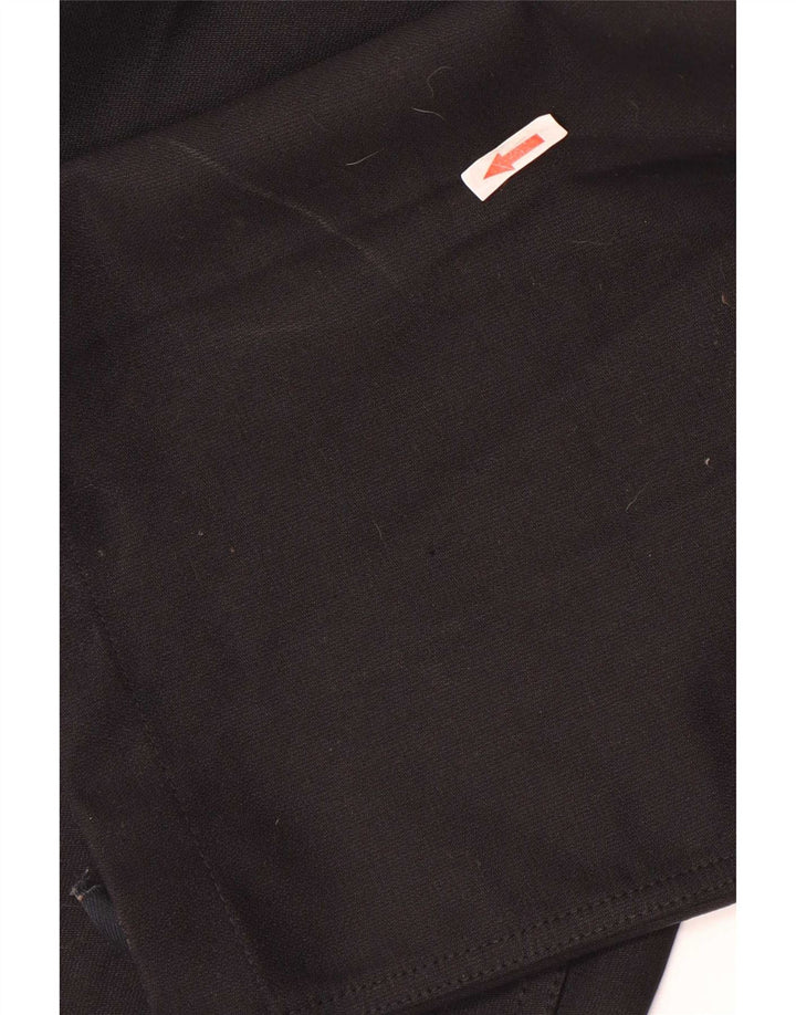 Vintage Mens Straight Cargo Trousers W34 L32 Black Cotton