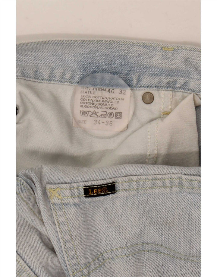 Lee Mens Straight Jeans W34 L30 Blue Cotton