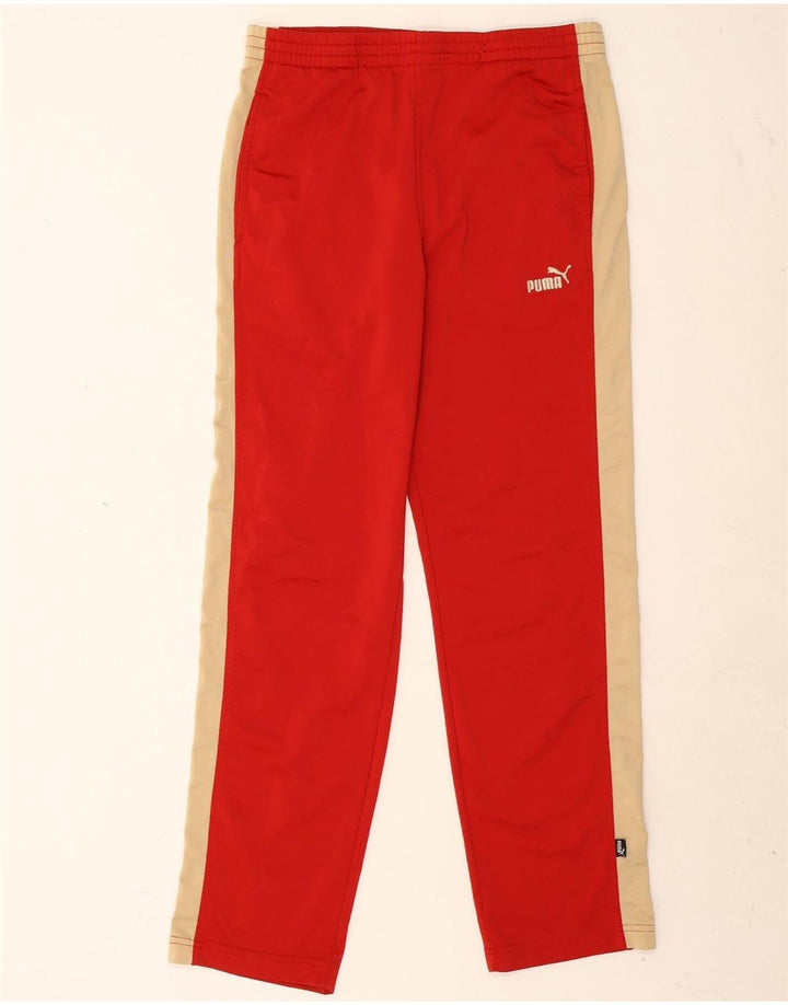 Puma Mens Tracksuit Trousers Small  Red Colourblock