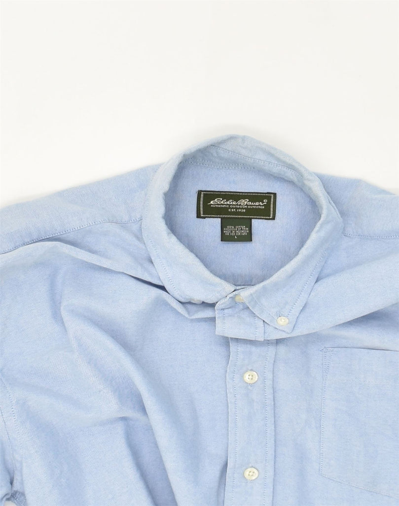 EDDIE BAUER Mens Shirt Large Blue Cotton | Vintage Eddie Bauer | Thrift | Second-Hand Eddie Bauer | Used Clothing | Messina Hembry 