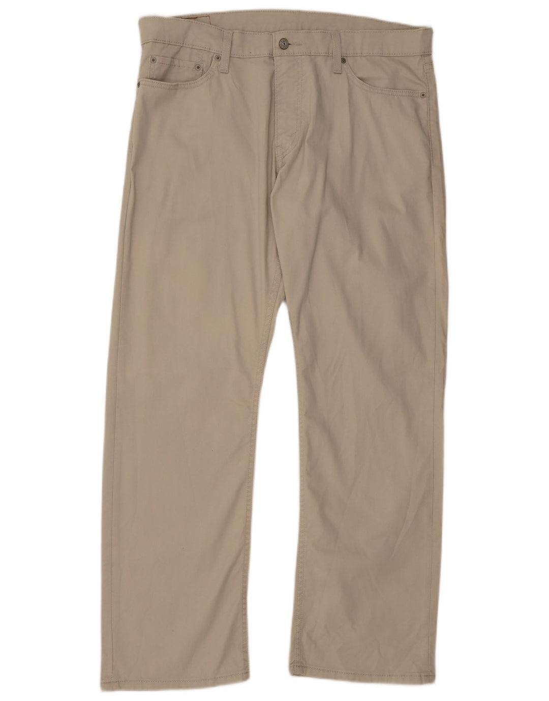 LEVI'S Mens 514 Straight Casual Trousers W36 L30 Beige Cotton
