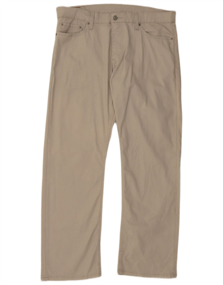 LEVI'S Mens 514 Straight Casual Trousers W36 L30 Beige Cotton