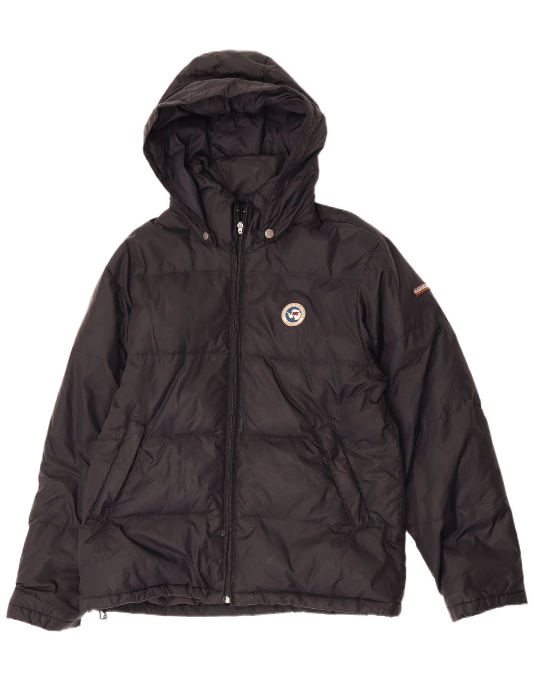 Napapijri Mens Hooded Padded Jacket UK 38 Medium Black