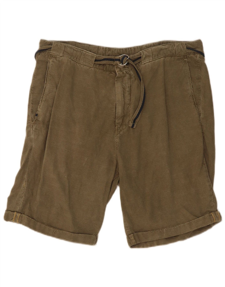 Zara Mens Chino Shorts EU 40 Medium W31  Khaki Cotton