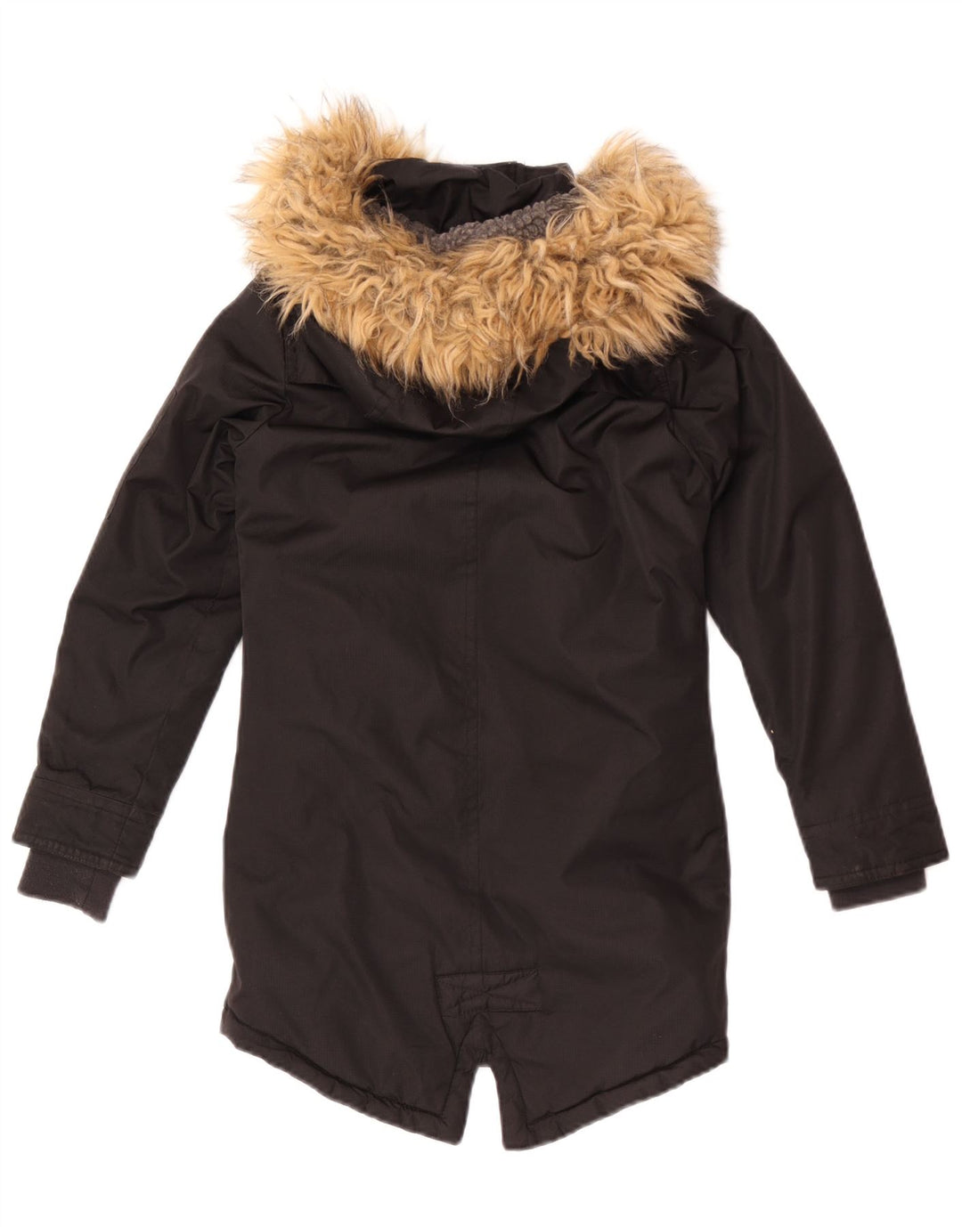 Bench Girls Hooded Parka Jacket 7-8 Years Black Polyester