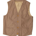 VINTAGE Mens Waistcoat Large Beige Leather Vintage Vintage and Second-Hand Vintage from Messina Hembry 