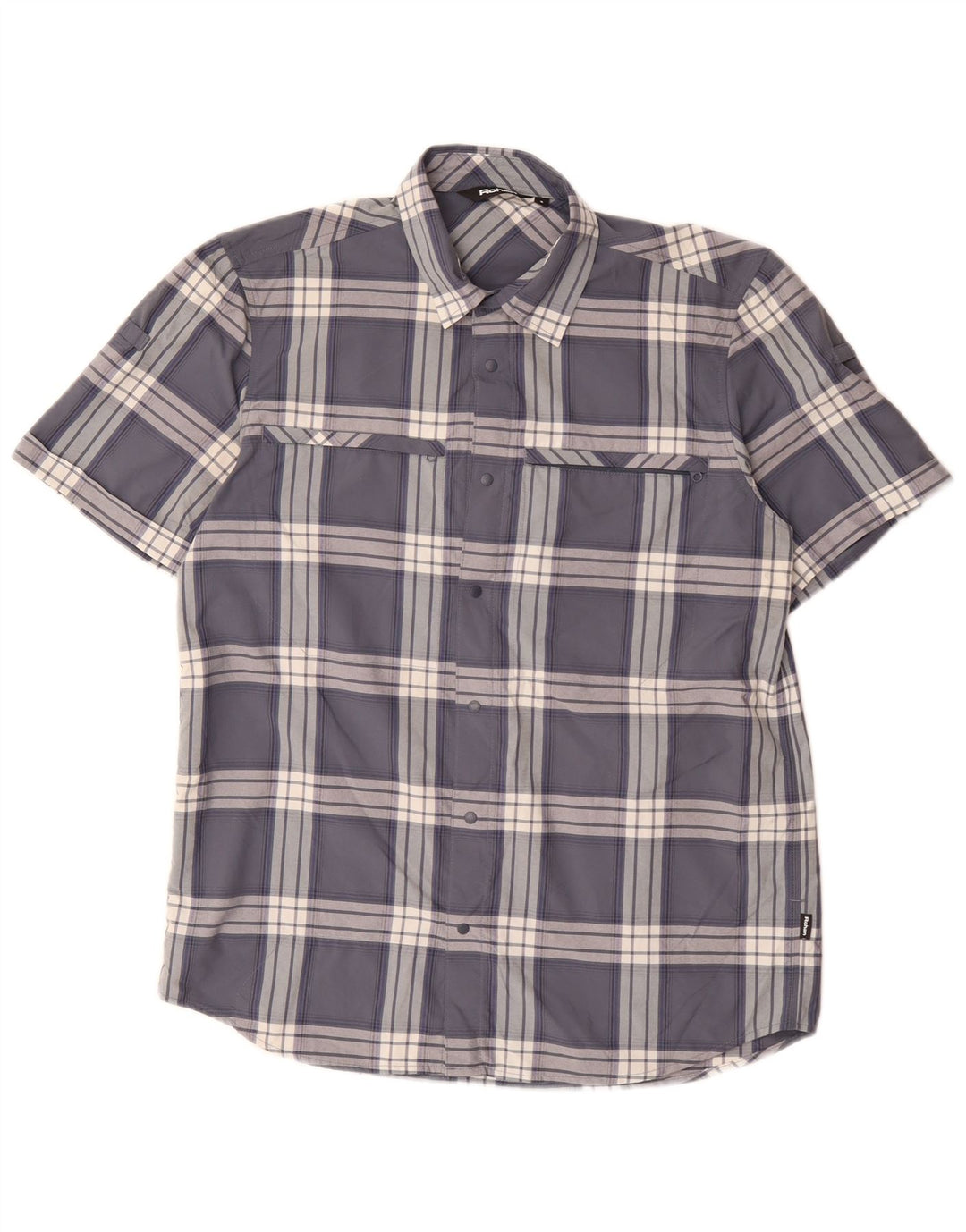 Rohan Mens Short Sleeve Shirt Small Blue Check Polyamide
