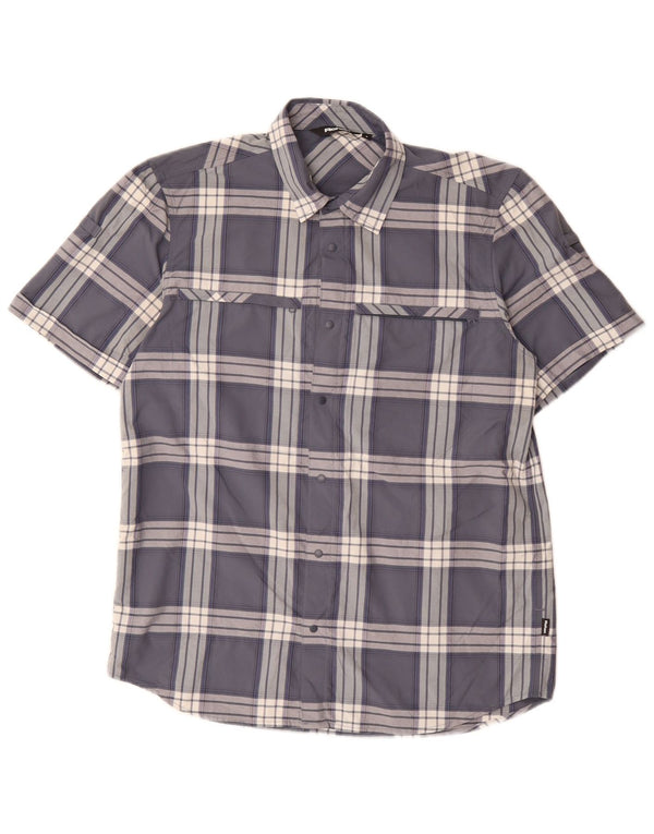 Rohan Mens Short Sleeve Shirt Small Blue Check Polyamide