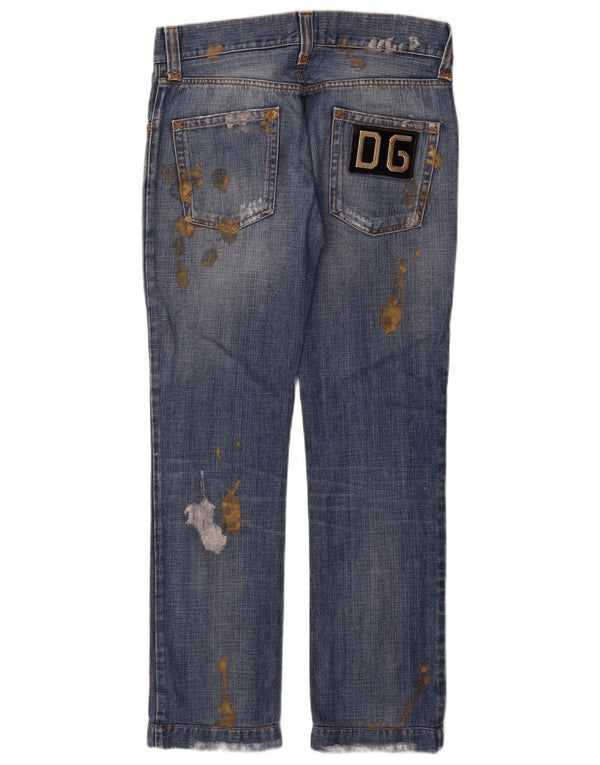 Dolce & Gabbana Womens Straight Jeans IT 46 Large W32 L32 Blue Flecked