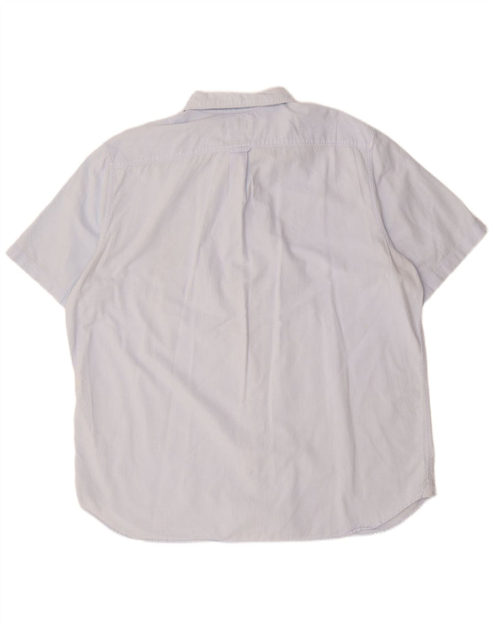 TIMBERLAND Mens Regular Fit Short Sleeve Shirt 3XL Blue Cotton