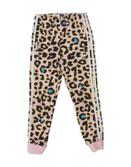 ADIDAS Girls Tracksuit Trousers Joggers 7-8 Years Pink Animal Print