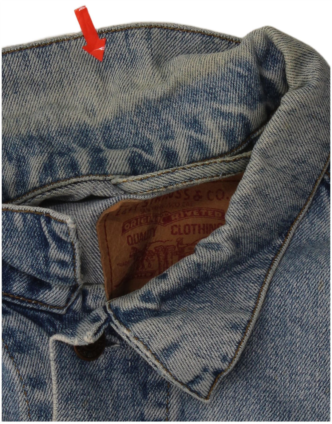 Levi's Mens Denim Jacket UK 38 Medium Blue Cotton