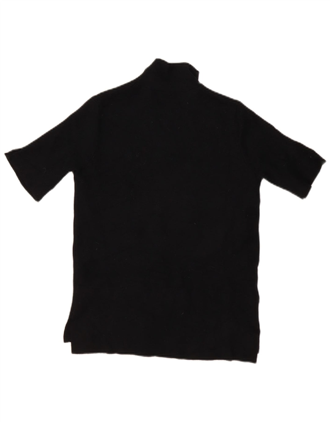 Zara Womens Knit Short Sleeve Top UK 12 Medium Black Viscose