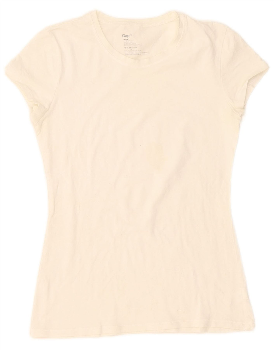 Gap Womens T-Shirt Top UK 10 Small White Cotton