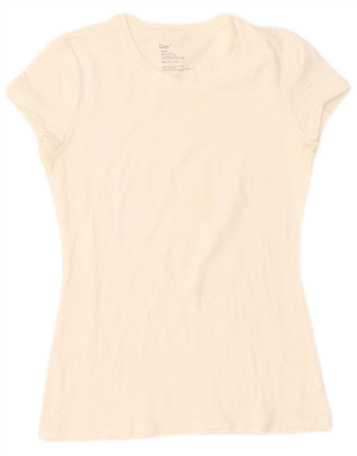 Gap Womens T-Shirt Top UK 10 Small White Cotton