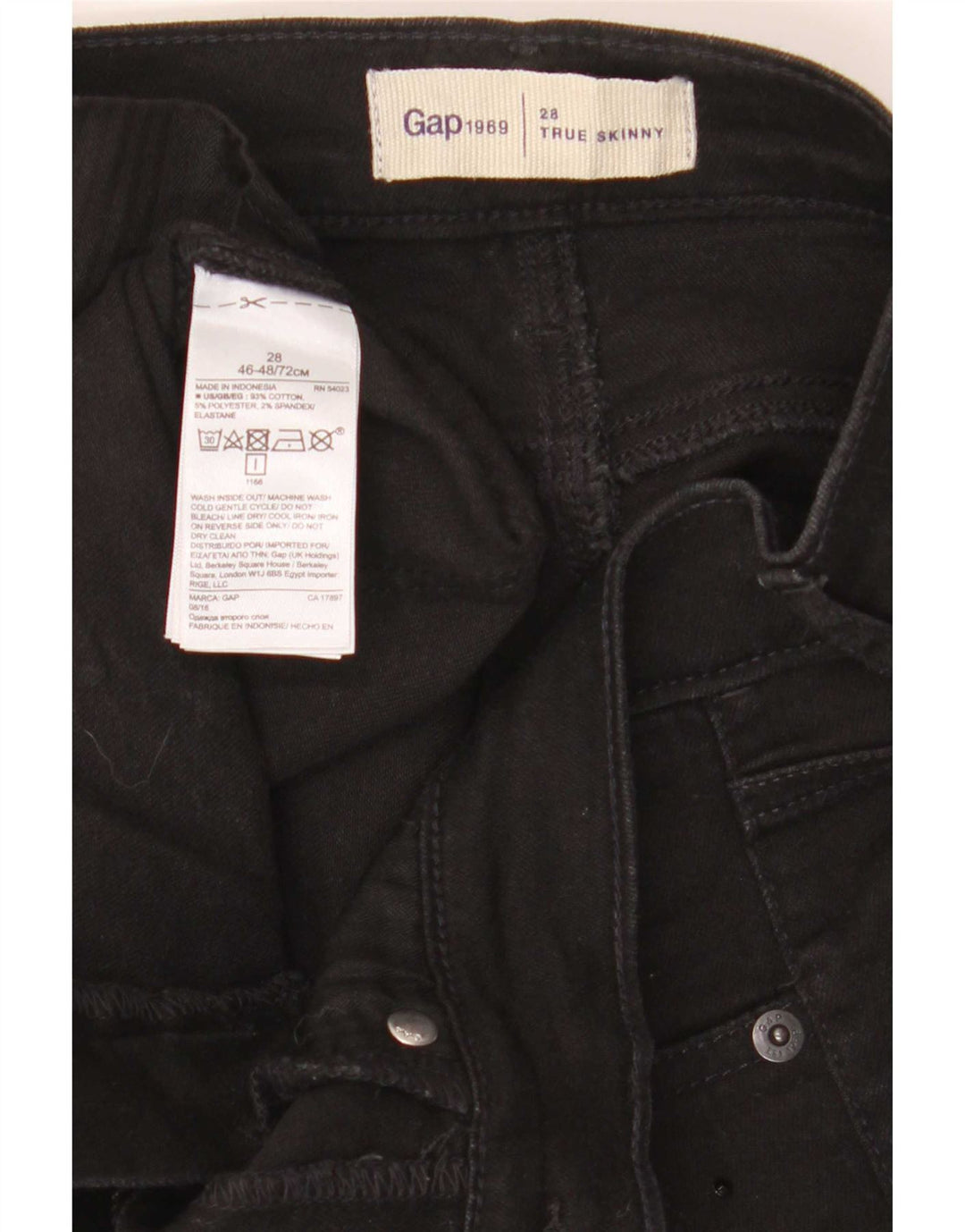 Gap Womens Skinny Jeans W26 L28 Black Cotton