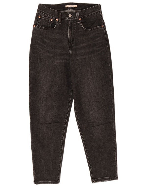 Levi's Womens Boyfriend High Rise Tapered Jeans W27 L27 Black Cotton
