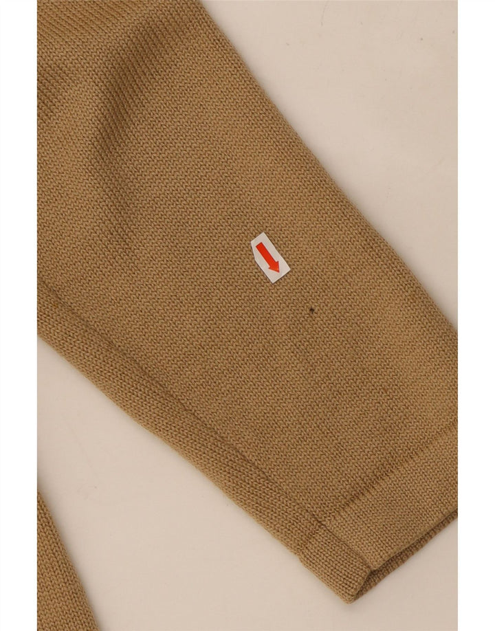 LUISA SPAGNOLI Womens Cardigan Sweater UK 14 Large Beige Wool