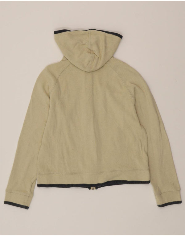 SERGIO TACCHINI Womens Zip Hoodie Sweater IT 44 Medium Beige Cotton