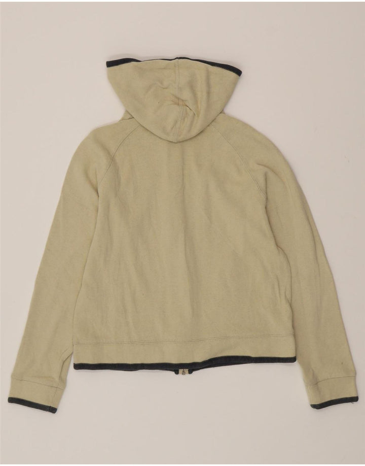 SERGIO TACCHINI Womens Zip Hoodie Sweater IT 44 Medium Beige Cotton