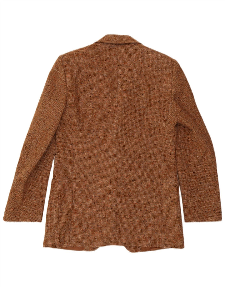 Vintage Mens 2 Button Blazer Jacket IT 50 Large Brown Flecked