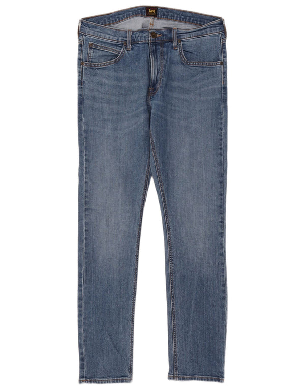 Lee Mens Luke Tapered Slim Jeans W34 L32 Blue Cotton