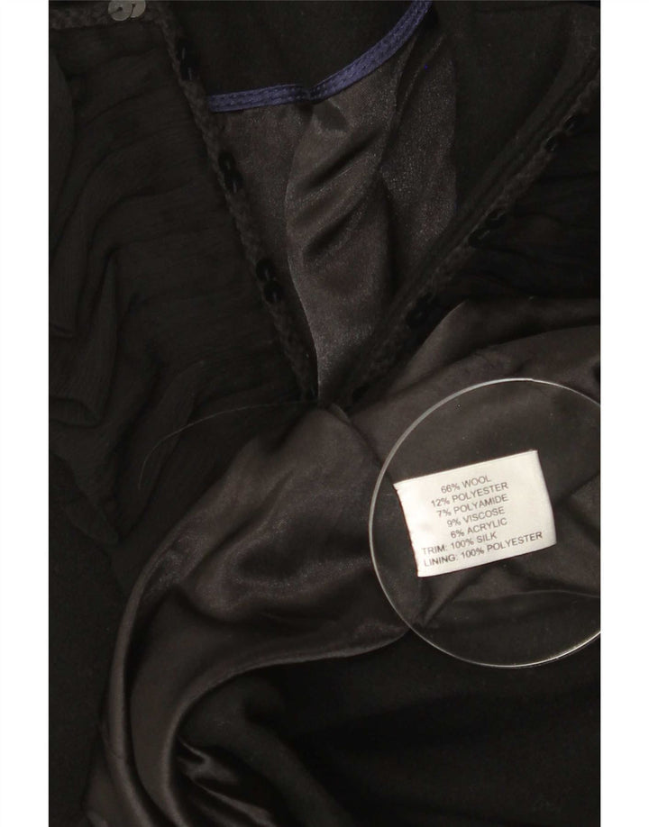 Edina Ronay Womens Blazer Jacket UK 10 Small Black Wool