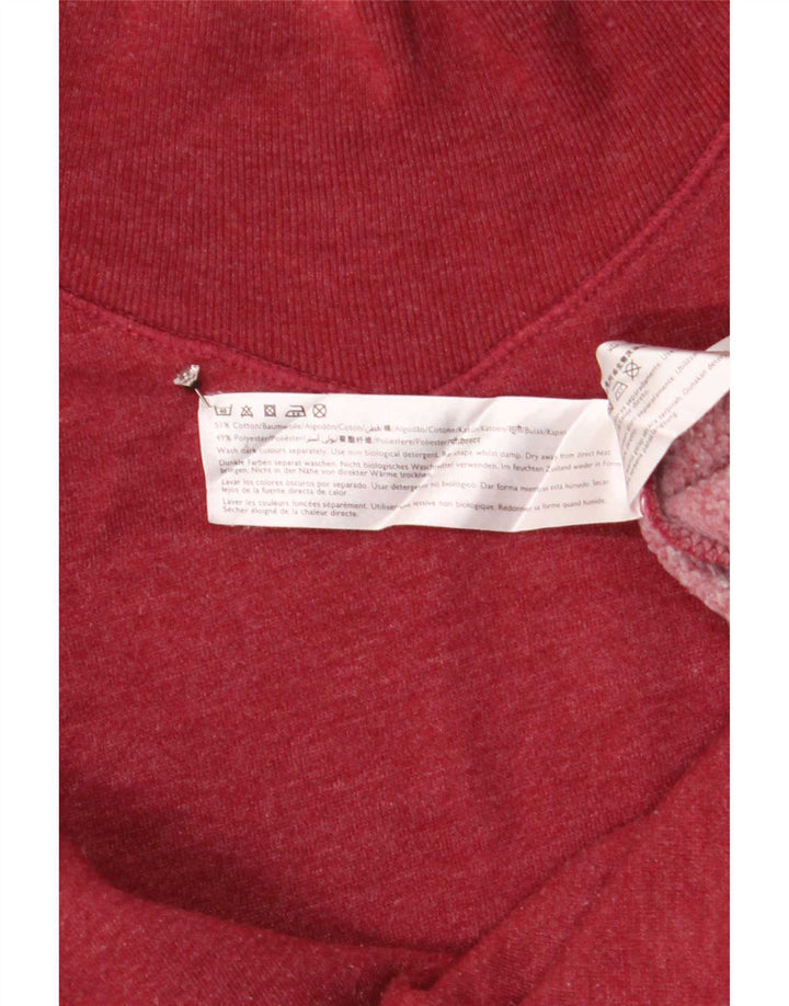 Jack Wills Womens Oversized Sweatshirt Jumper UK 12 Medium Red Cotton