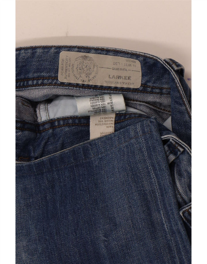 Diesel Mens Larkee Regular Straight Jeans W31 L30 Blue Cotton