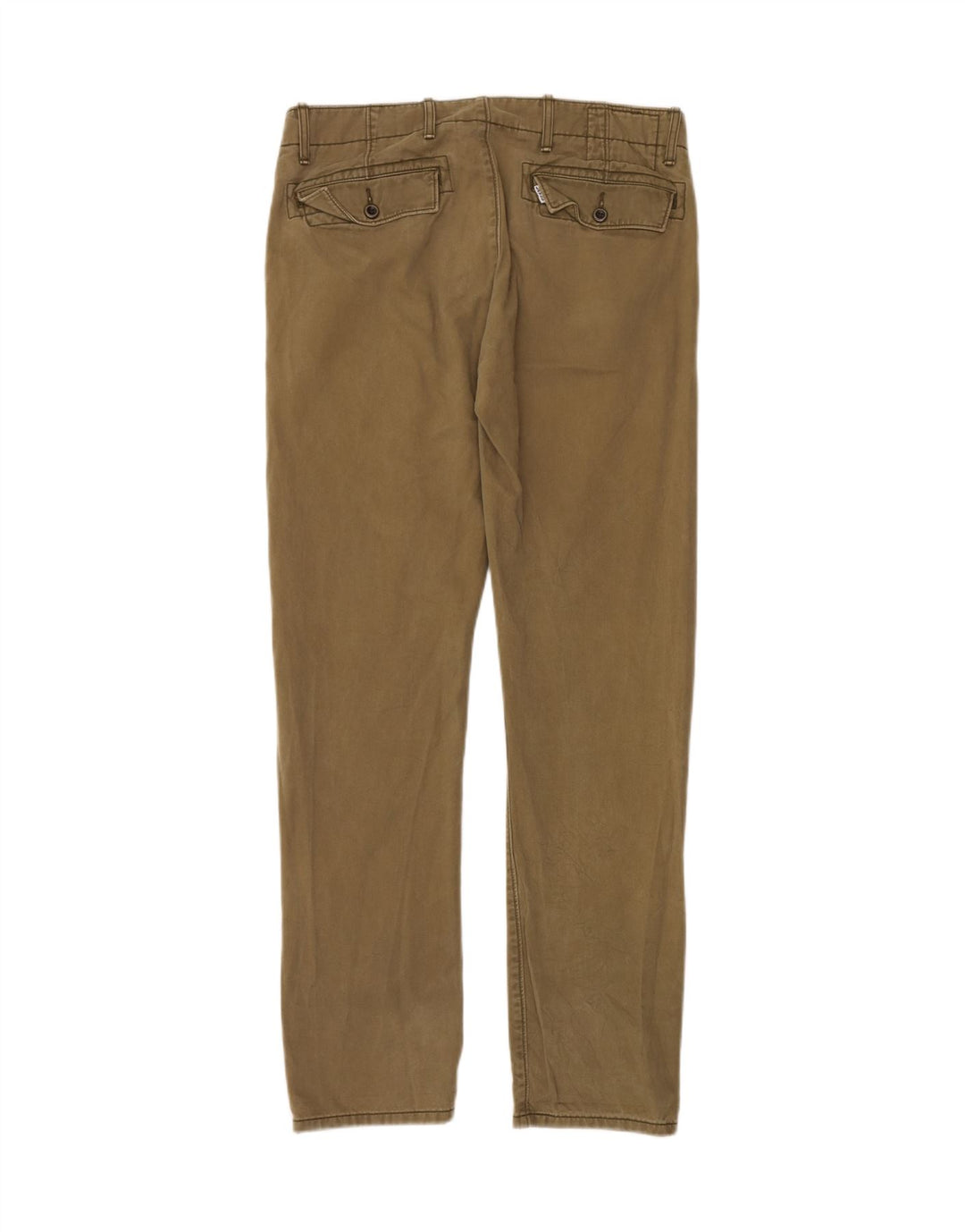 LEVI'S Mens Slim Chino Trousers W32 L32 Khaki Cotton