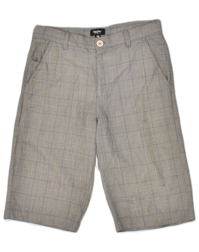 MOSSIMO Boys Chino Shorts 15-16 Years Brown Check Polyester | Vintage Mossimo | Thrift | Second-Hand Mossimo | Used Clothing | Messina Hembry 