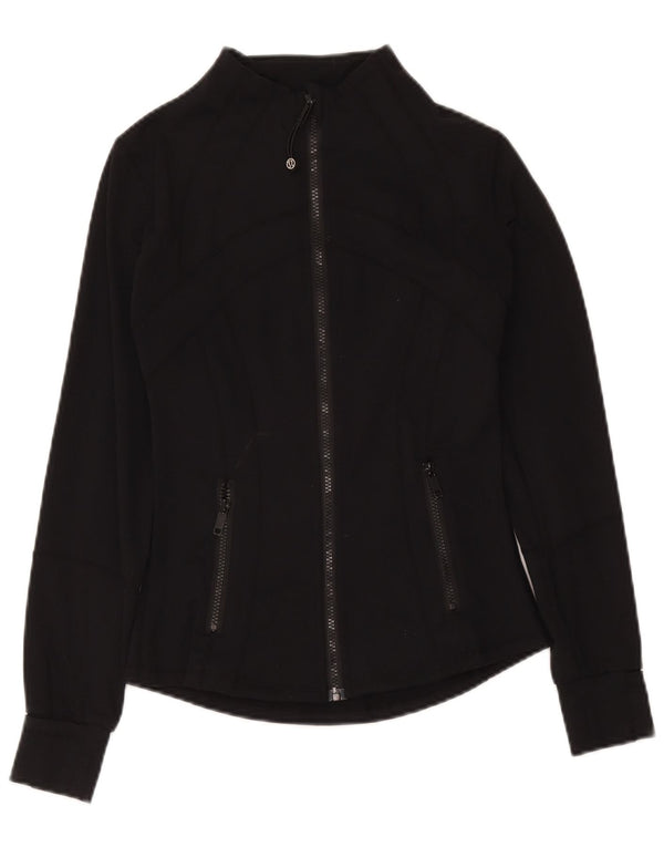 Lululemon Womens Tracksuit Top Jacket US 4 Small Black Nylon