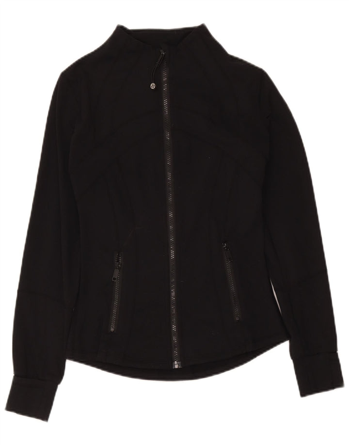Lululemon Womens Tracksuit Top Jacket US 4 Small Black Nylon