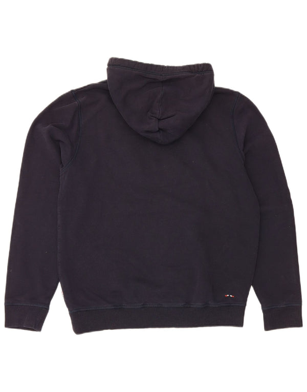 Napapijri Mens Geographic Graphic Hoodie Jumper Medium Navy Blue