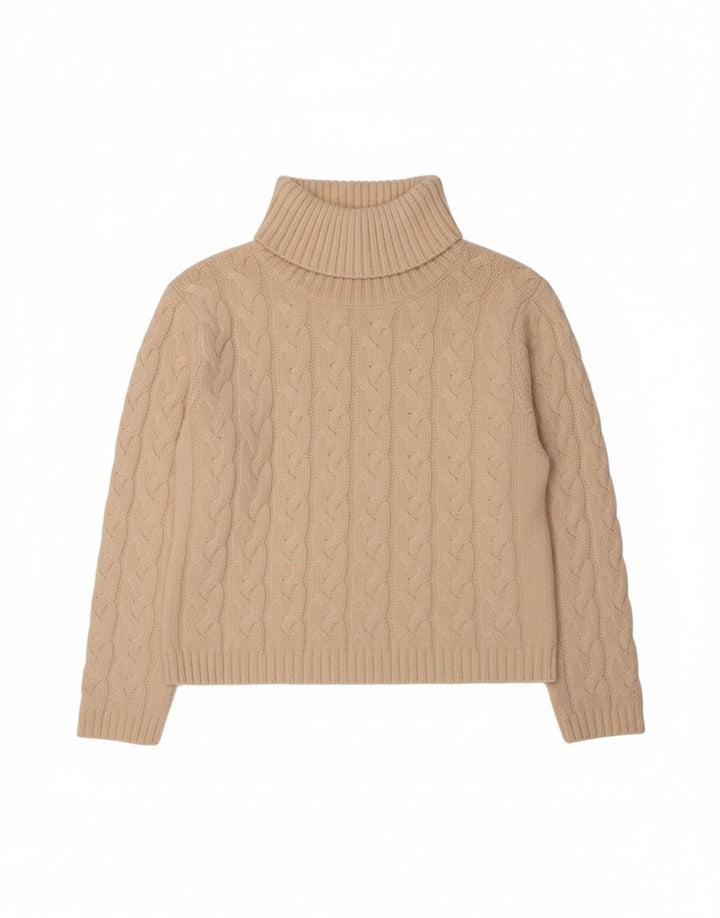 Marco Pecci Womens Roll Neck Jumper Sweater UK 10 Small Off White Wool