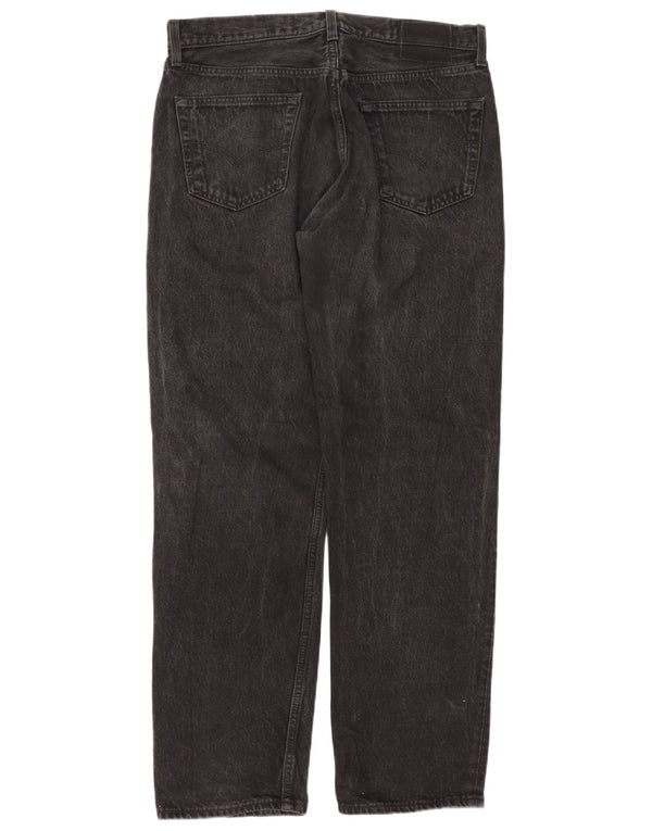 Levi's Mens Straight Jeans W36 L32 Black Cotton