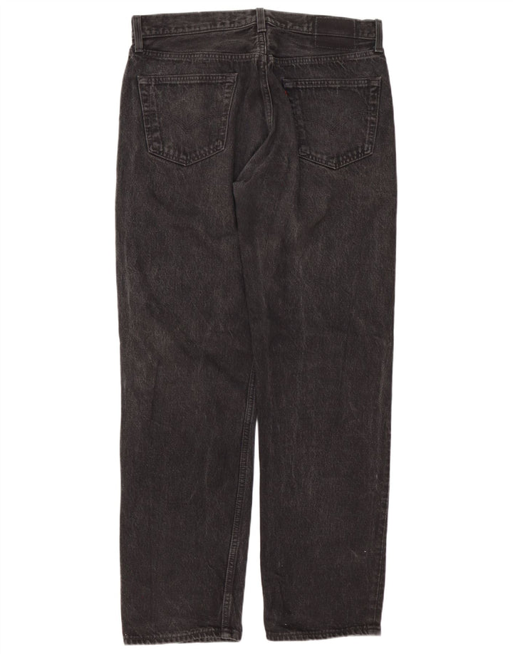 Levi's Mens Straight Jeans W36 L32 Black Cotton
