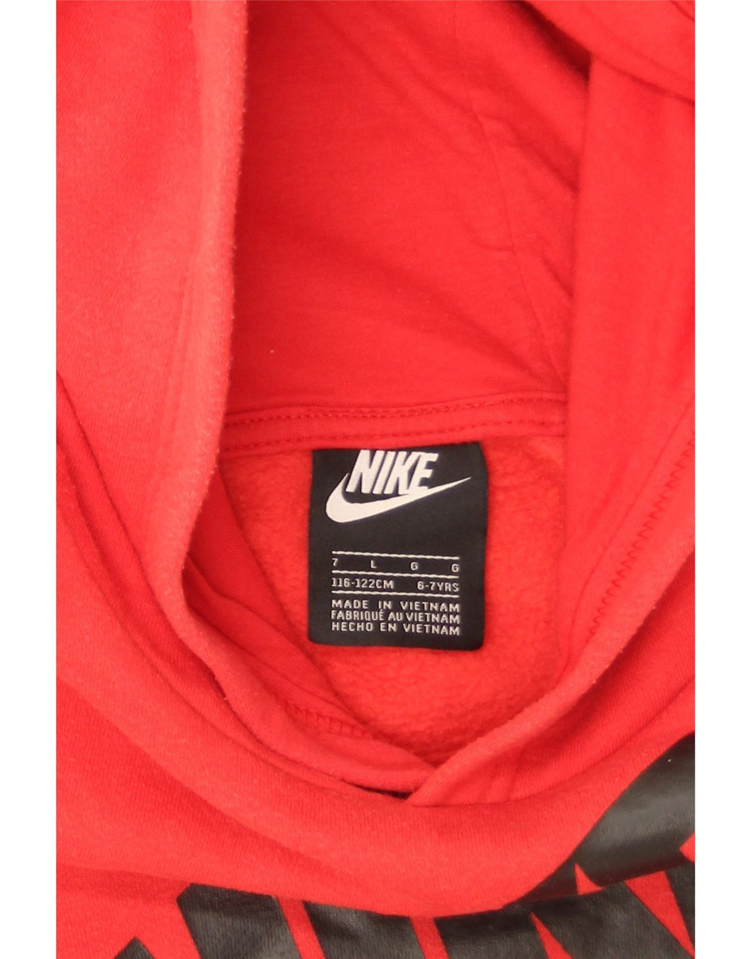 Nike Boys Graphic Hoodie Jumper 6-7 Years Large Red