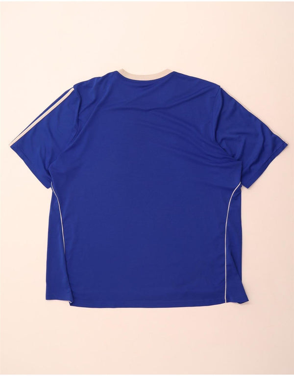 Adidas Mens Climalite T-Shirt Top 3XL Blue Polyester