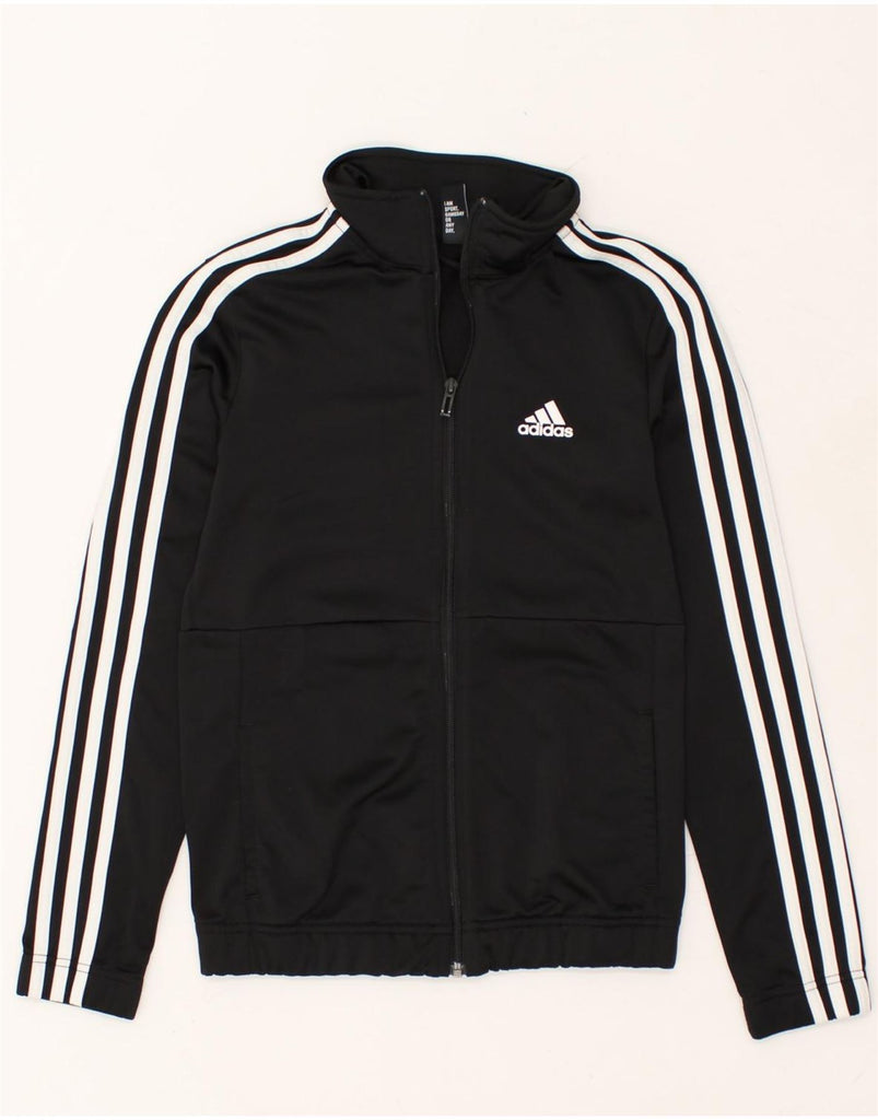 ADIDAS Boys Tracksuit Top Jacket 8-9 Years Black | Vintage Adidas | Thrift | Second-Hand Adidas | Used Clothing | Messina Hembry 