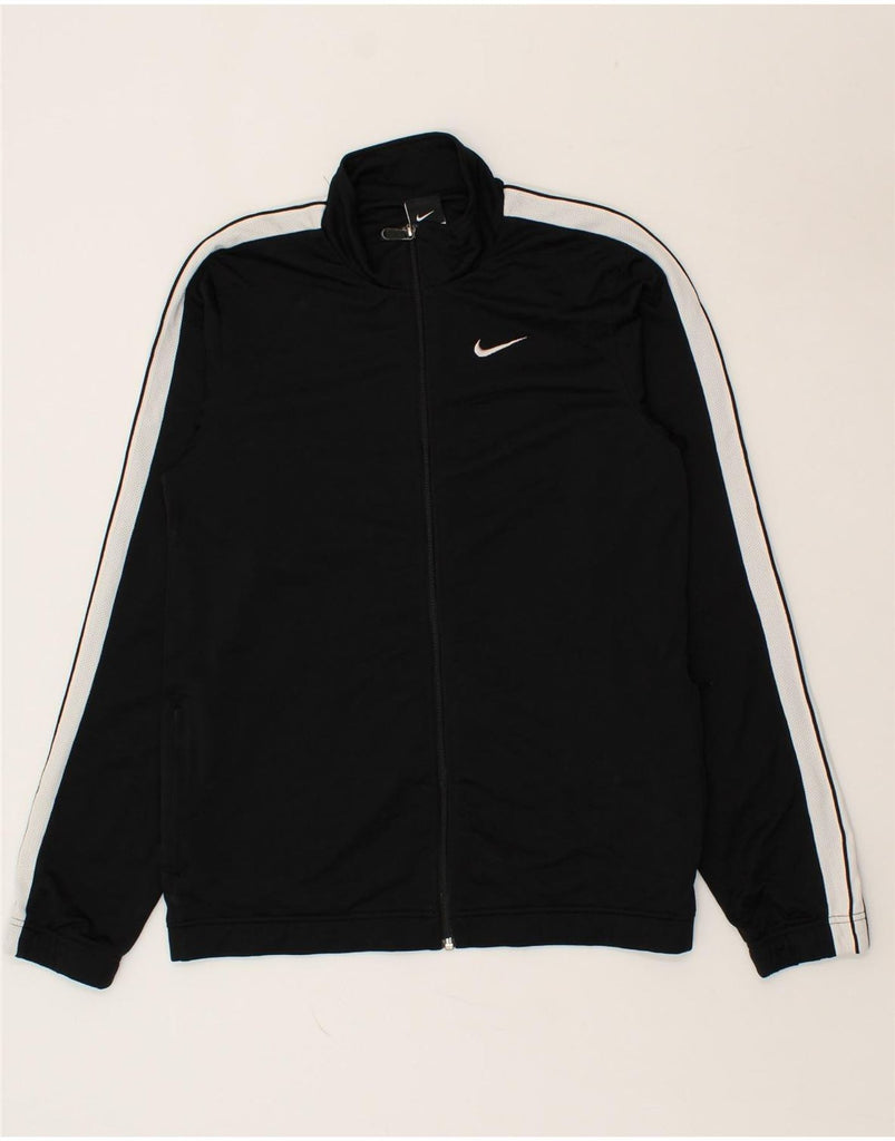 NIKE Mens Tracksuit Top Jacket Medium Black Colourblock Polyester | Vintage Nike | Thrift | Second-Hand Nike | Used Clothing | Messina Hembry 