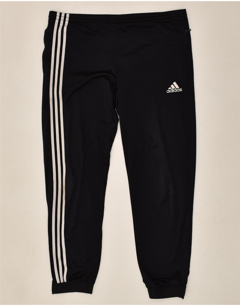 ADIDAS Mens Tracksuit Trousers Joggers UK 40/42 Medium Black Polyester | Vintage Adidas | Thrift | Second-Hand Adidas | Used Clothing | Messina Hembry 