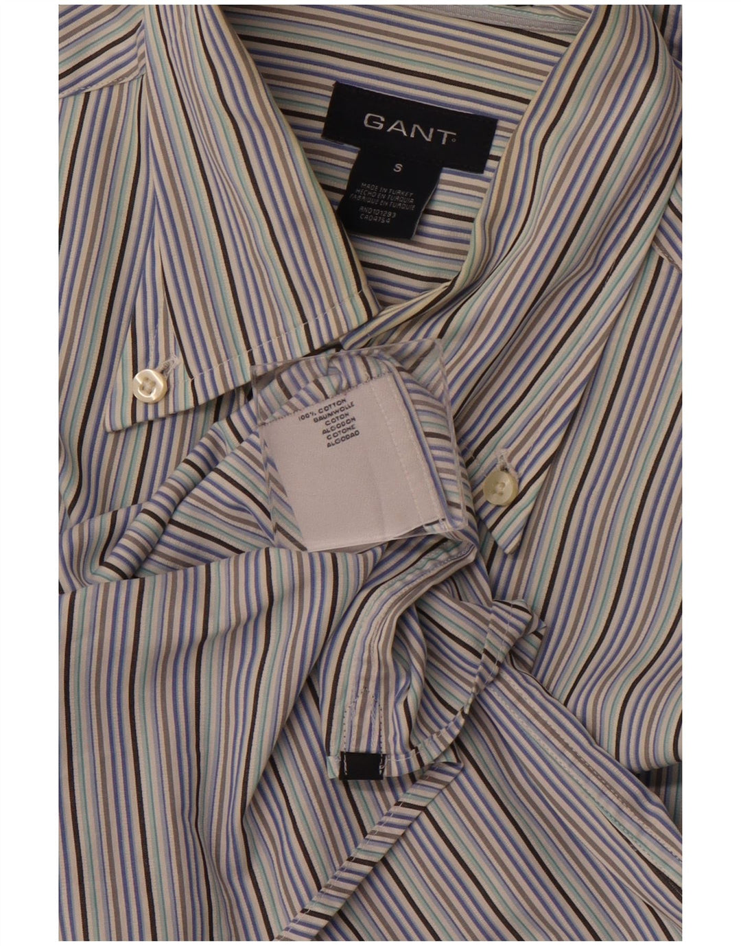 GANT Mens Shirt Small Multicoloured Striped Cotton